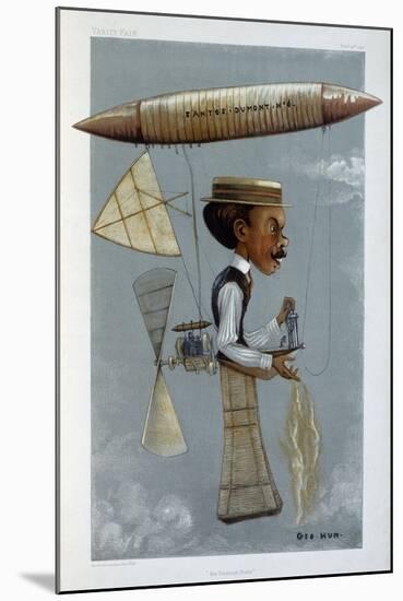 Alberto Santos-Dumont and His Airship, 1901-George Hum-Mounted Giclee Print