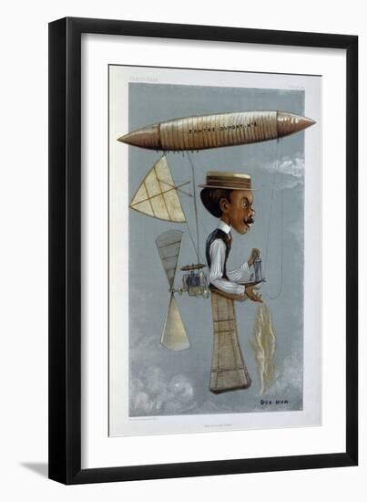 Alberto Santos-Dumont and His Airship, 1901-George Hum-Framed Giclee Print