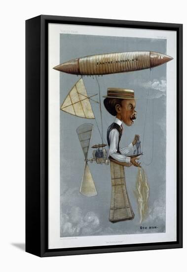 Alberto Santos-Dumont and His Airship, 1901-George Hum-Framed Stretched Canvas