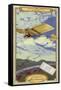 Alberto Santos-Dumont at St Cyr, France-null-Framed Stretched Canvas