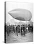 Alberto Santos-Dumont Landing His Airship Number 9 in Longchamp, Paris, 1903-null-Stretched Canvas