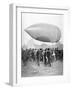 Alberto Santos-Dumont Landing His Airship Number 9 in Longchamp, Paris, 1903-null-Framed Giclee Print