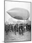 Alberto Santos-Dumont Landing His Airship Number 9 in Longchamp, Paris, 1903-null-Mounted Giclee Print