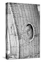 Alberto Sordi Through the Eyelet of a Wicker Armchair-Marisa Rastellini-Stretched Canvas