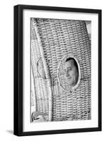 Alberto Sordi Through the Eyelet of a Wicker Armchair-Marisa Rastellini-Framed Photographic Print