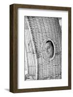 Alberto Sordi Through the Eyelet of a Wicker Armchair-Marisa Rastellini-Framed Photographic Print