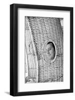 Alberto Sordi Through the Eyelet of a Wicker Armchair-Marisa Rastellini-Framed Photographic Print