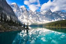 Moraine Lake, Rocky Mountains, Canada-AlbertoLoyo-Framed Stretched Canvas