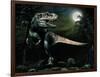 Albertosaurus Hunts by Moonlight-null-Framed Art Print