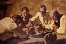 Lunch (The Soup, Version I), 1910-Albin Egger-lienz-Giclee Print