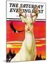 "Albino Deer," Saturday Evening Post Cover, January 8, 1938-Jack Murray-Mounted Giclee Print