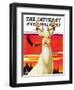 "Albino Deer," Saturday Evening Post Cover, January 8, 1938-Jack Murray-Framed Giclee Print