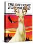 "Albino Deer," Saturday Evening Post Cover, January 8, 1938-Jack Murray-Stretched Canvas