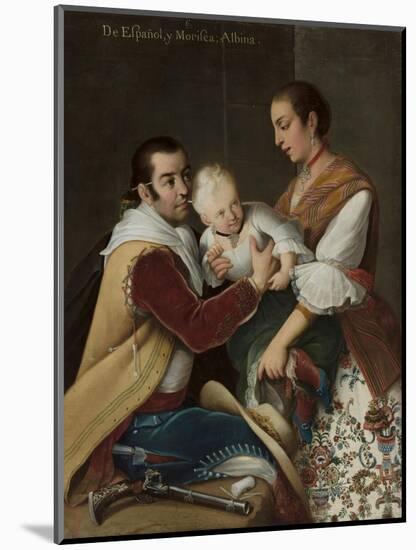 Albino Girl from Spaniard and Morisca, 1763-Miguel Cabrera-Mounted Giclee Print