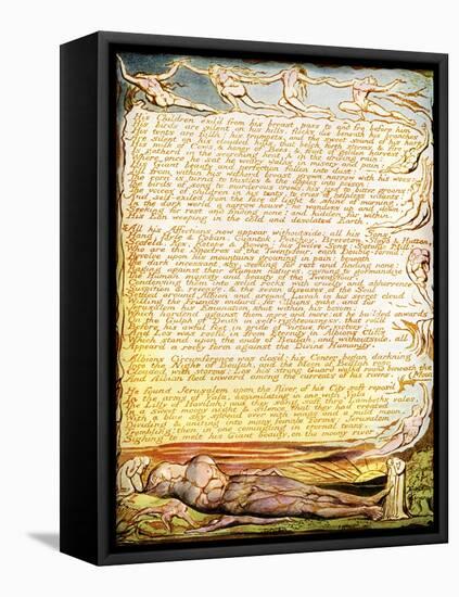 Albion Asleep by William Blake-William Blake-Framed Stretched Canvas