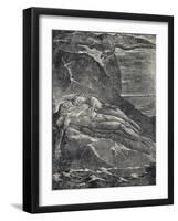 Albion on the Rock, from Milton-William Blake-Framed Giclee Print