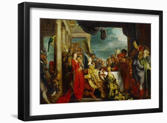 Alboin, King of the Langobards, and Rosamude, Daughter of His Slein Enemy, 1615-Peter Paul Rubens-Framed Giclee Print