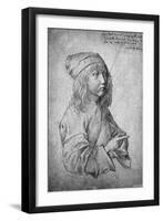 'Albrecht Durer at the age of thirteen. From a drawing by himself', 1484, (1906)-Albrecht Durer-Framed Giclee Print