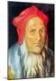 Albrecht Durer Portrait of a Bearded Man with Red Cap Art Print Poster-null-Mounted Poster