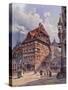 Albrecht Durer's House in Nuremberg, Germany, as it Was in the 19th Century, from 'The Garden…-Friedrich Perlberg-Stretched Canvas