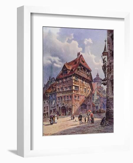 Albrecht Durer's House in Nuremberg, Germany, as it Was in the 19th Century, from 'The Garden…-Friedrich Perlberg-Framed Giclee Print