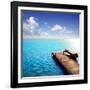 Albufera Blue Boats Lake in El Saler Valencia Spain-Miscellaneoustock-Framed Photographic Print