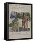 Album ancien culte Mahori :Texte manuscrit en langue française & illustrations Mahorie : 3 personna-Paul Gauguin-Framed Stretched Canvas