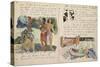 Album ancien culte Mahori :Texte manuscrit en langue française & illustrations Mahorie : 3 personna-Paul Gauguin-Stretched Canvas