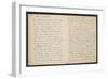 Album Ancien Culte Mahori : Texte manuscrit en langue Tahitienne "Naissance des étoiles"-Paul Gauguin-Framed Giclee Print