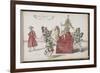 Album ; Ballet de la Douairière de Billebahaut (?) ; "Entrée du Grand Can et de ses suivants" ;-Daniel Rabel-Framed Giclee Print