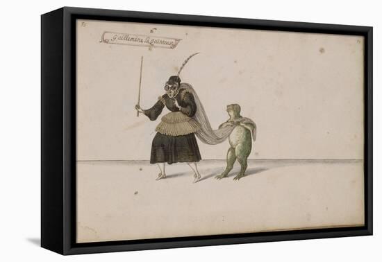 Album; Ballet des Fées de la forêt de Saint Germain ; "Guillemine la Quinteuse" et une grenouille-Daniel Rabel-Framed Stretched Canvas