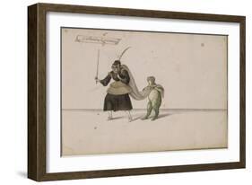 Album; Ballet des Fées de la forêt de Saint Germain ; "Guillemine la Quinteuse" et une grenouille-Daniel Rabel-Framed Giclee Print
