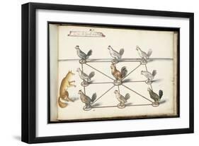 Album ; Ballet  Fées  Forêts de Saint Germain ; "Jeu du renard et  pou"; huit figures-Daniel Rabel-Framed Giclee Print