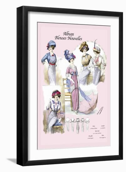 Album Blouses Nouvelles: Daytime Fashions-null-Framed Art Print