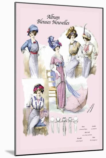 Album Blouses Nouvelles: Daytime Fashions-null-Mounted Art Print