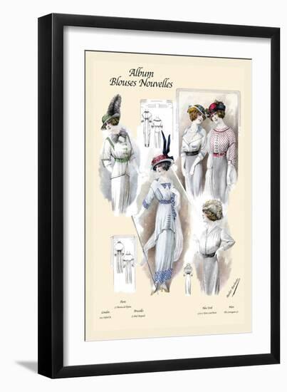 Album Blouses Nouvelles: Five Daytime Blouses-null-Framed Art Print