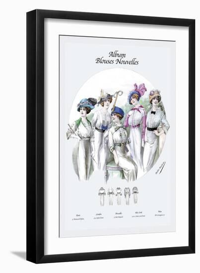 Album Blouses Nouvelles: Five Fancy Hats-null-Framed Art Print