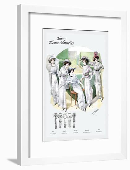 Album Blouses Nouvelles: Leisure on the Lawn-null-Framed Art Print