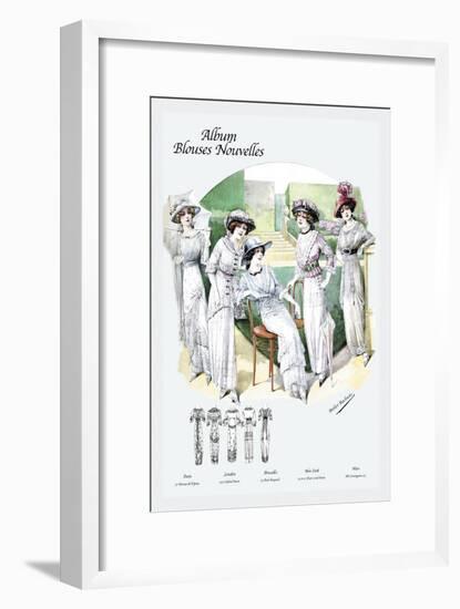 Album Blouses Nouvelles: Leisure on the Lawn-null-Framed Art Print