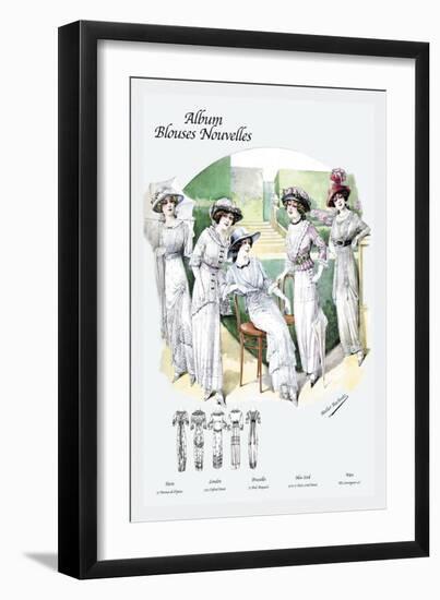 Album Blouses Nouvelles: Leisure on the Lawn-null-Framed Art Print