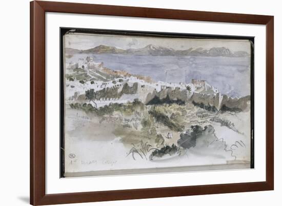 Album d'Afrique du Nord et d'Espagne : vue de Tanger-Eugene Delacroix-Framed Giclee Print