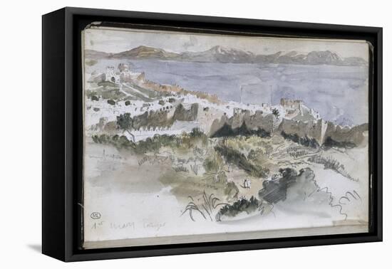 Album d'Afrique du Nord et d'Espagne : vue de Tanger-Eugene Delacroix-Framed Stretched Canvas