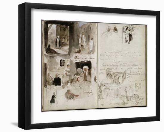 Album d'Afrique du Nord et d'Espagne-Eugene Delacroix-Framed Giclee Print