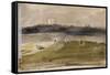 Album d'Angleterre. Paysage dans la campagne anglaise, avec vaches dans un champ. 8/9 juillet 1825-Eugene Delacroix-Framed Stretched Canvas