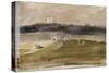 Album d'Angleterre. Paysage dans la campagne anglaise, avec vaches dans un champ. 8/9 juillet 1825-Eugene Delacroix-Stretched Canvas