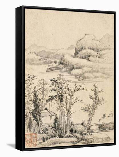 Album de huit feuilles : paysages-Wutian Wang-Framed Stretched Canvas