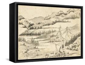 Album de huit feuilles : paysages-Songcang Zhang-Framed Stretched Canvas