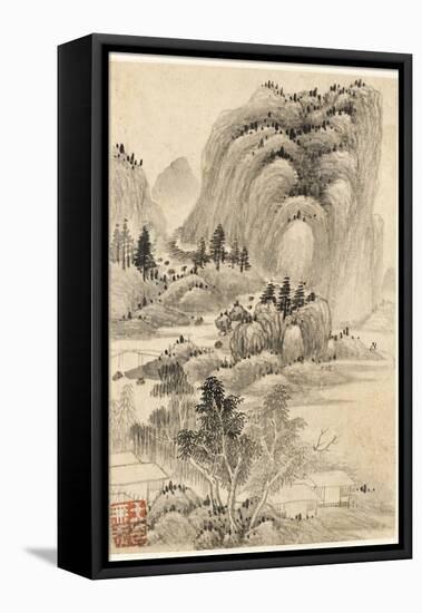 Album de huit feuilles : paysages-Wutian Wang-Framed Stretched Canvas