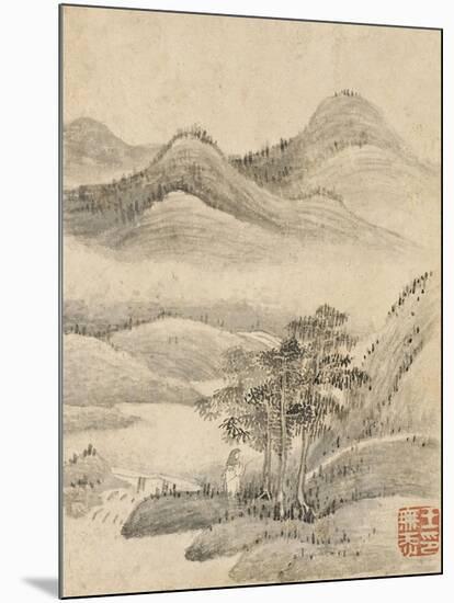 Album de huit feuilles : paysages-Wutian Wang-Mounted Giclee Print