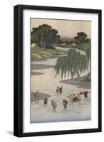 Album de la série des Cinquante-trois relais du Tôkaidô-Ando Hiroshige-Framed Giclee Print